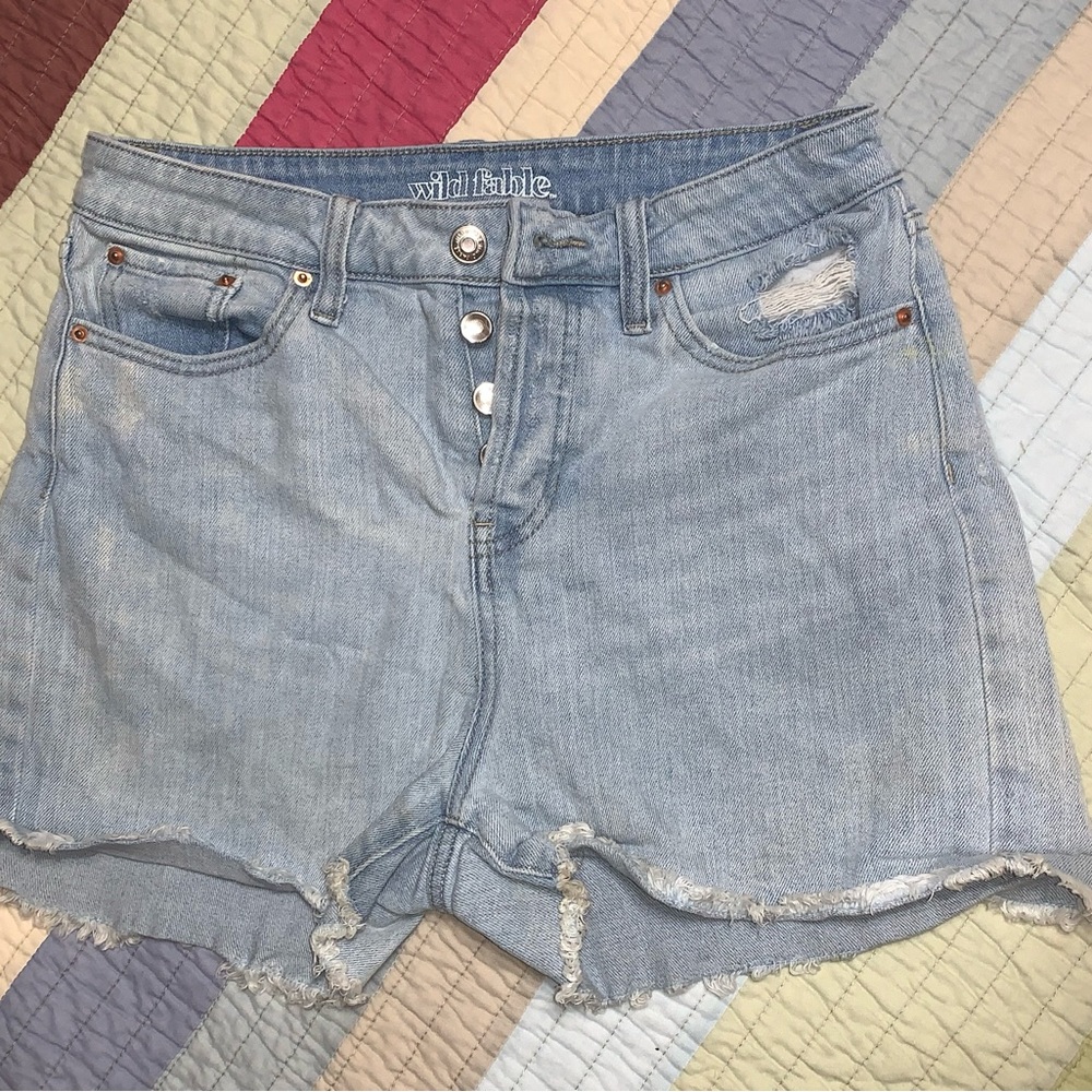 Wild Fable Button Fly high waisted MOM Jeans shorts size 6